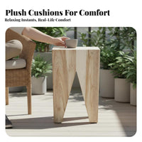 4 Pieces Woven Design 4-Piece Wicker Seating collection Weather-Resistant Patio Set Comfortable paddings Outdoor Furnishing Sturdy Frame for Garden lovers, Homeowners, Families, Balcony, Terrace, rearyard, Porch