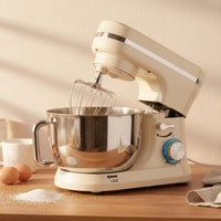 304 Stainless Steel Bowl Electric Stand Mixer Pulse Function Batter Kneading Machine Large Capacity for Families, Bakers, Home Use
