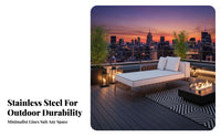 Waterresistant sectional Sofa sun-resistant sectional Conversation Group Weather-Resistant Outdoor Furniture Modern Design for Villa Owners, Hotel Managers, Garden, Courtyard, Backyard, by the pool