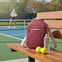 Zippered Pickleball Paddle Bag Portable Pickleball Sling Bag Lightweight Paddle Cover with Strap Ergonomic for Travel