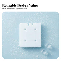 Reusable Ice Pack Gel Hard Shell Freezing Block Watertight Chiller Cold Plate for Coolers, Camping