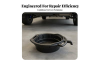 Oil Drain Pan Construction Oil Change Pan Heavy Duty Drip Tray for Car Mechanics, Auto Technicians, Workshop, Garage, Driveway