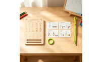 Knot Practice Board with Cords Wooden Knot Tying Practice Kit for Kids, Classroom, Travel