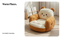 Kids Animal Armchair Soft Material Child Soft Sofa Chair Enveloping Design Child Lounger Chair for Girls, Young Children, Bedroom, Playroom, Relaxing