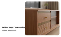 Modern Minimalist aesthetic Extendable TV Stand Large Storage Capacity Extendable media Center noiseless Drawer Slides Living Room Furniture Lowsilhouette for Apartment Residents, Homeowners, Design aficionados, Open-Plan Spaces, Bedroom