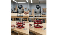 Router Height Adjustment Base with Hand Crank Adjustable Crafting Router Lift Manual Hardware for Woodworkers, Hobbyists, Workshop