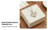 Mother Heart Necklace Symbolic Embrace Meaningful Keepsake for Family Moments