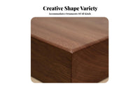 Thickened Design Solid Wood Display Block Versatile Pedestal Stand Sturdy Riser Set Enhanced Presentation for Collectors, Retailers, Tabletop Decoration, Countertops