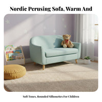 Removable Cover Child-Sized Armchair Washable Miniature Upholstered Armchair Easy to Clean children's Furniture Comfortable Cushioning for Toddlers, Preschoolers, Parents, Reading Corner, Kindergarten, Daycare, Living Room