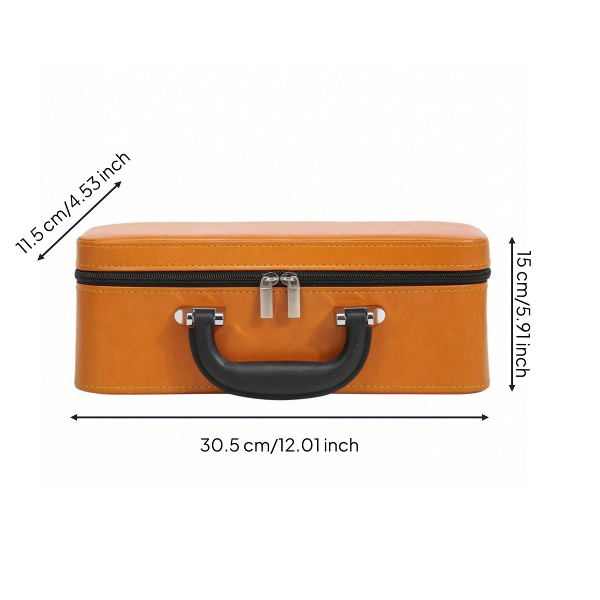 Hard-Shell Bracelet Storage Box Leather-Like Bracelet Holder Organizer Box Compact Jewelry Travel Case Tangletangle-Proof for Travelers, Suitcase, Dresser