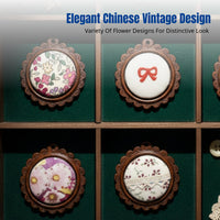 Handmade Needle Holder, Chinese Vintage Decoration, Lace, Embroidery, Wooden Base, Sewing Tool, Random Pattern