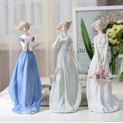 European Style Ceramic Figurine for Home Decor