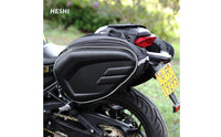 Expandable Motorcycle Saddlebags Keeps Shape Saddlebags with Carbon Fiber Pattern Structured Saddlebag Universal for Commuting