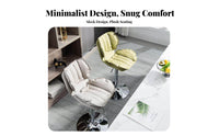 360-Degree Swivel Adjustable Pedestal Stool with Back Integrated Footrest Bar Chair Wide Stable Base Counter Seating Modern Design for Homeowners, Business Owners, Receptionists, Reception Area, Restaurant, Kitchen, Dining Room