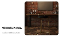 Minimalist Design Bar Stool with rearrest utilitarian Look Counter Chair Modern design Home Furniture rear Support for Homeowners, Restaurant Owners, Adults, Kitchen, Cafe, Bistro, Dining Room