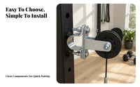Grooved Wheel Clamp Pulley Bracket Horizontal Arm Lat Pulldown Pulley Compact Fitness Equipment