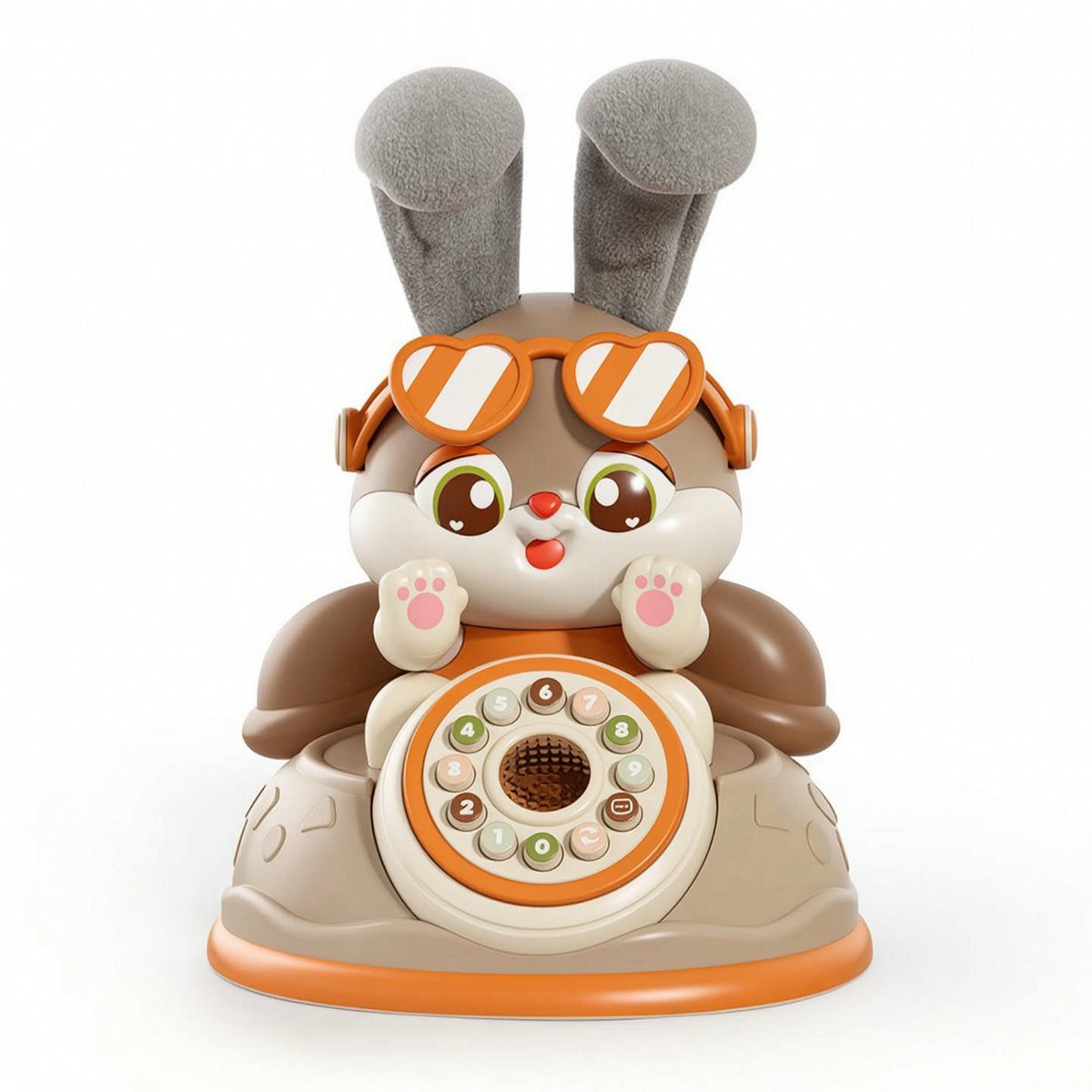 Rabbit Toy Phone Sound Toy Telephone with Keypad Safe for Young Children, Kids