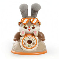 Rabbit Toy Phone Sound Toy Telephone with Keypad Safe for Young Children, Kids