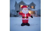 Outdoor Inflatable Santa with LED Lights Lighted Inflatable Santa with LED Light Stable Holiday Decor for Lawn