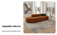 Double-Sided Curved Sofa Freestanding Commercial Furniture Modern design Lounge Seating for Shopkeepers, Business Owners, Cafes, Salons, Retail Stores