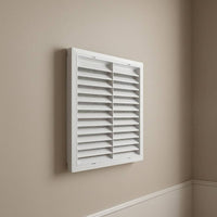 Horizontal Louvers Wall Ceiling Vent Grille Shallow Profile Rectangular Vent Grille Framed Front HVAC Duct Cover White Finish