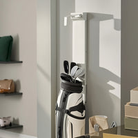 Wall Mounted Golf Bag Storage Rack Height Adjustable Wall Mount Golf Bag Holder Space-Saving Metal for Golfers, Garage, Mudroom