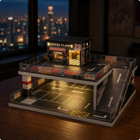Double-Layer Parking Garage Built-in Lights Lighted Parking Garage Architectural Details Lighted Miniature Scene