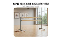 Stable Double Dance Barre Non-Slip Feet Portable Double Dance Bar Easy Assembly Home Practice Barre Heavy Duty for Children, Adults, Dancers, Gym