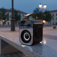 Portable Speaker High Volume Energy-Efficient Social Speaker Supports TF Card & USB Loud Stereo Boombox for Beach, Camping