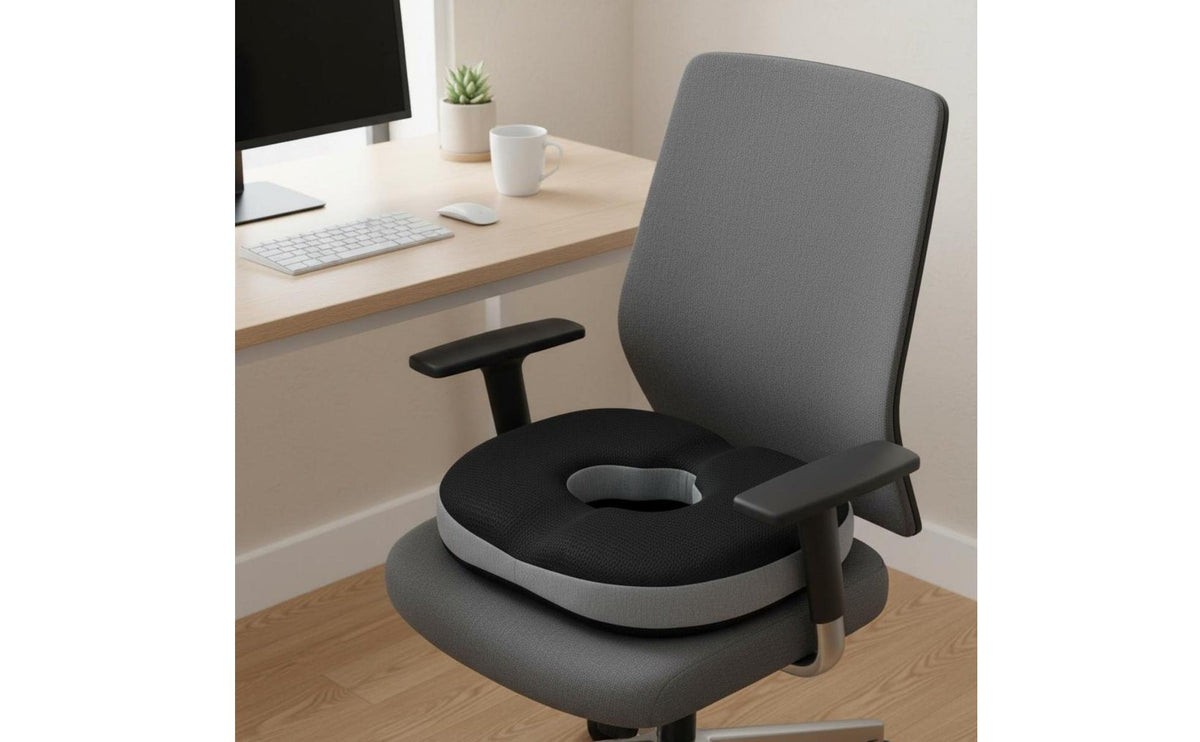 Donut Pad Ergonomic Design Donut Pillow Coccyx Pad Portable Chair Pad Non-Slip Bottom for Motorists, Car