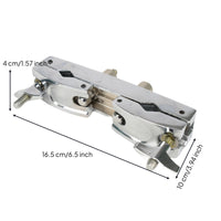 Drum Clamp Double-Sided Expansion Clamp Connecting Bracket Chrome-Finished Hardware Adjustable for Drummers, Stage