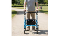 Mobile Walking Assistant Assistance Device with Seat Portable Mobile walkers Assistant Assistance Device Double Brake System Walking Frame