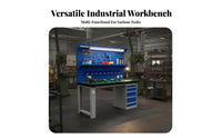 Anti Work Table High Load Capacity fitter's Bench Wear-Resistant Heavy Duty Work Station for Fitters, Technicians, Factory, Warehouse, Basement