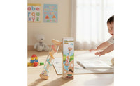 Wooden Waterfall Rhythm Tube Early Educational Wooden Rainstick Smooth Edges Rainmaker Toy for Young Children, Infants