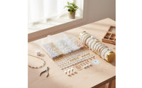 Natural Stone Beads DIY Bead Jewelry Set Vibrant Assortment DIY Jewelry Bead Set Organized Storage Box Bracelet Making Kit Great Gift Idea for Girls, Teens, Adults, Party Activity