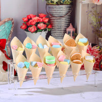 12-Hole Acrylic Transparent Ice Cream Cone Display Stand