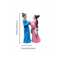 Cute Design Couple Figurine Handmade Miniature People Figures Decorative Object for Potted Plant