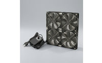 120mm Cooling Fan System with Speed Control Exhaust Fan with Speed Control Low Noise Brushed Black for Computer Cases