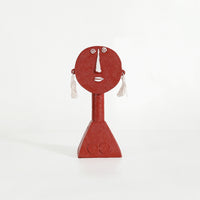 Resin Figurine with Tassel Earrings Minimalist Decor Stylized for Shelf, Console