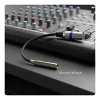 Stereo Transmission TRS Female to XLR Male Link Cable Metal Housing 6.35mm Female to XLR Male Adapter Noise-Clear Balanced Audio Adapter Cable for Musicians, DJs, Recording Studio, Live Performance