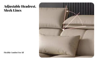 Adjustable Headrest Sofa damage-resistant Resistant Living Room Seating Minimalist Design Couch for Families, Adults, Lounge Area, Apartment, Home Theater