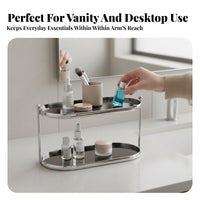 Tiered Acrylic Organizer Light Luxury Design 2-Tier counter spaceSaving for Women