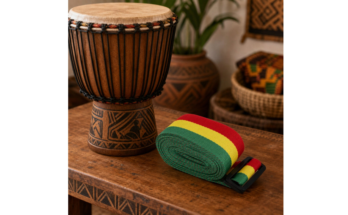 African Drum Strap Comfortable Drum Strap with Buckle Heavy-Duty Instrument for Percussionists, Music Rehearsals