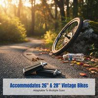 Cycle Pedal, Iron and Rubber, Sturdy, Anti-Slip, Utilitarian Design for Vintage Bike