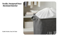 Foldable Clothes Chest with view panel Breathable textile Storage container for home dwellers