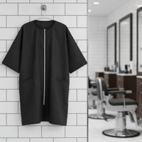 Salon Coat Hair Hairdresser Smock Zip-Front for Barbers