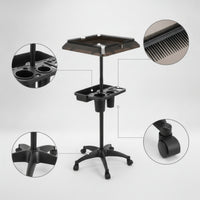 Salon Tool Cart with Trays Multi-Compartment Hair Trolley Easy to Clean Hairdresser Trolley for Hairdressers, Barbers