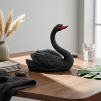 Buoyant Swan Statue Resin Material Buoyant Swan Figurine Weatherproof for Landscape Designers, Courtyard, Yard, Pool