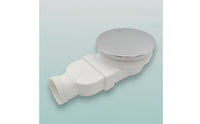 Shower Drain Kit Threaded Shower Drain with   Cover Round for Home Renovators, Plumbers, Wet Room, Washroom Renovation