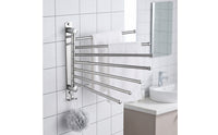 Stainless Steel Swivel Towel Rack Foldable Swing Arm Towel Rack Heavy Duty Easy to Install for Renters, Rv